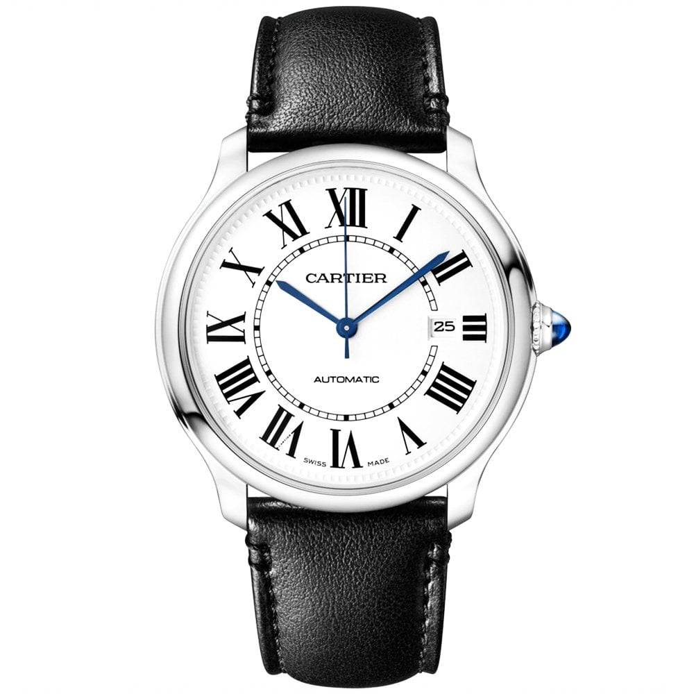 Cartier Ronde Must de Cartier 40mm Men's Leather Strap Watch - Berry's Jewellers