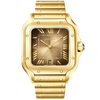 Cartier Santos de Cartier Large Brown Dial 18ct Yellow Gold Automatic Watch - Berry's Jewellers