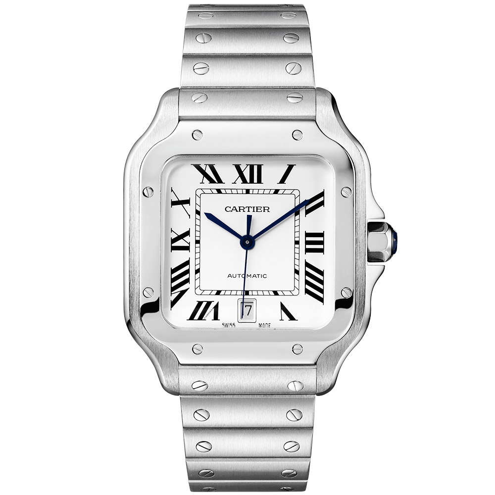 Cartier Santos de Cartier Large Steel Bracelet/Strap Watch - Berry's Jewellers