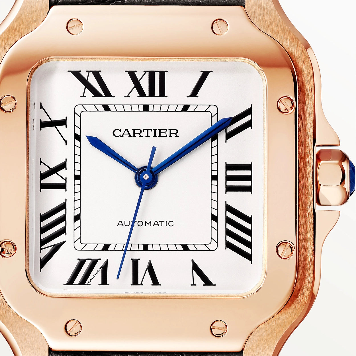 Santos de Cartier Medium Automatic 18ct Rose Gold Watch