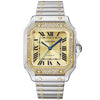 Cartier Santos de Cartier Medium Steel & 18ct Yellow Gold Diamond Set Watch - Berry's Jewellers