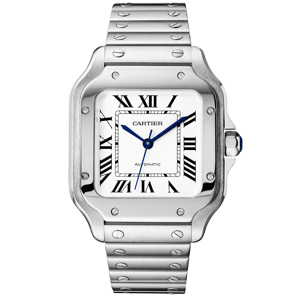 Cartier Santos de Cartier Medium Steel Bracelet/Strap Watch - Berry's Jewellers