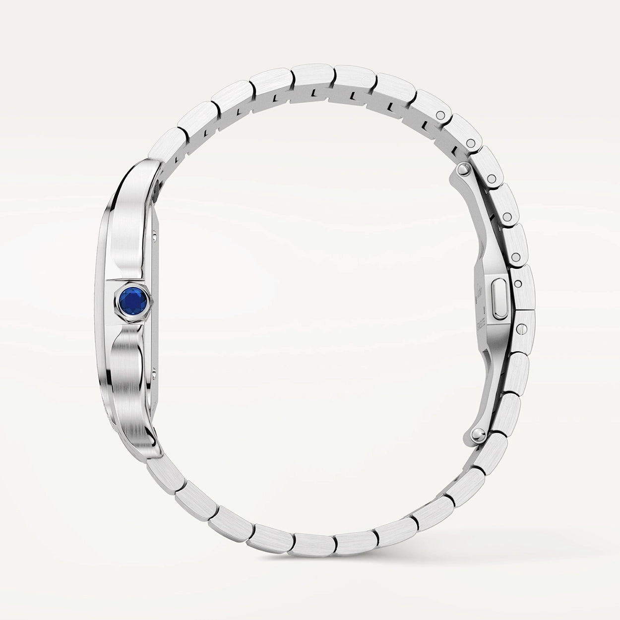 Cartier Santos de Cartier Medium Steel Diamond Set Bezel Bracelet/Strap Watch - Berry's Jewellers