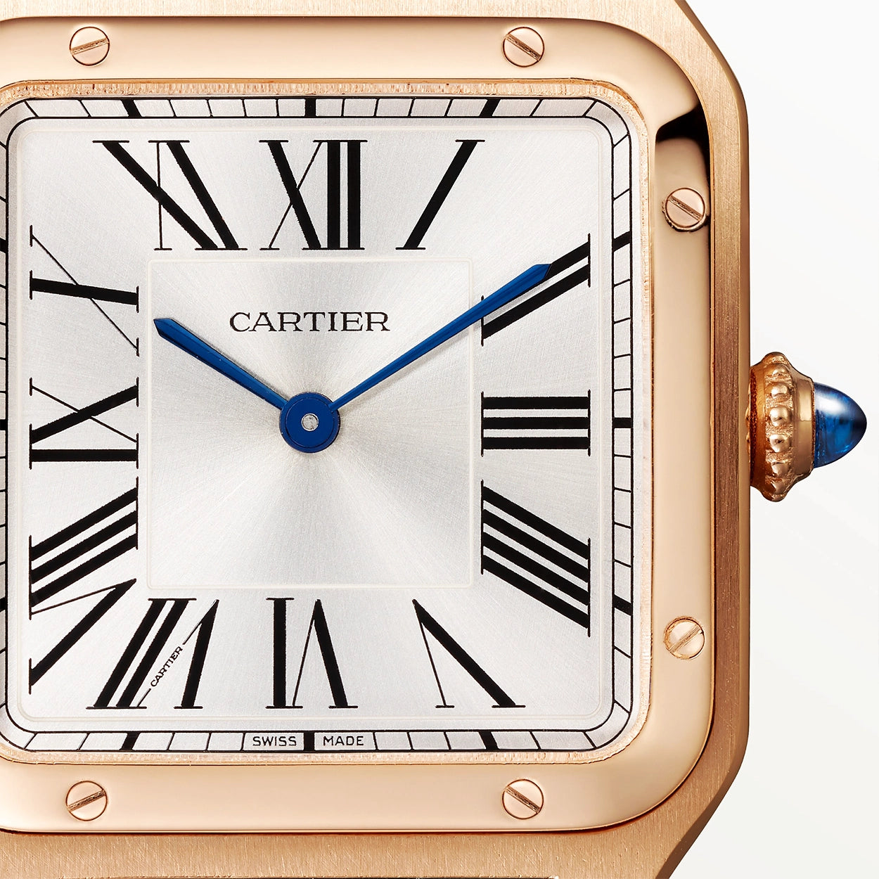 Cartier Santos-Dumont 18ct Rose Gold Large Steel Strap Watch - Berry's Jewellers