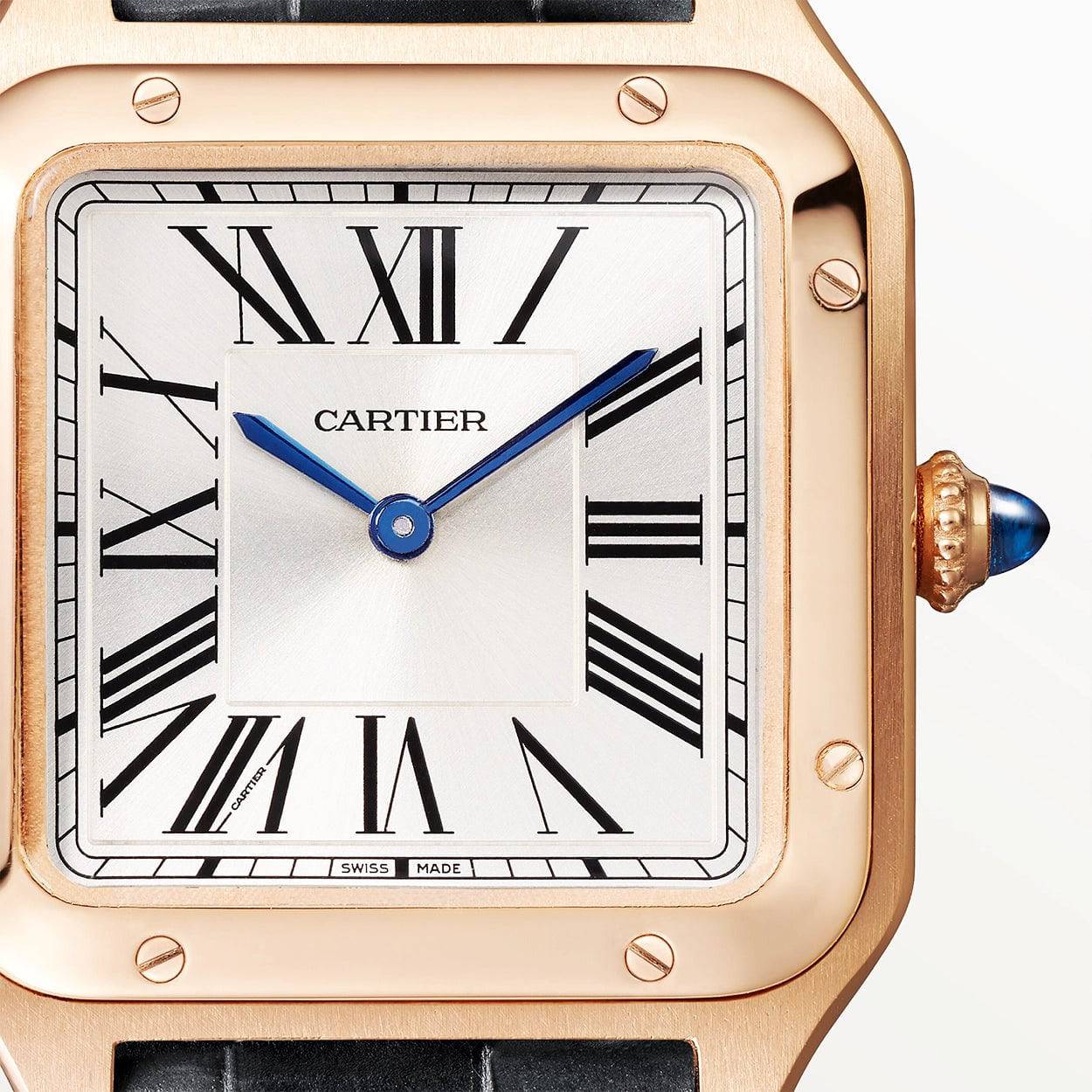 Cartier Santos-Dumont Small 18ct Rose Gold Strap Watch - Berry's Jewellers