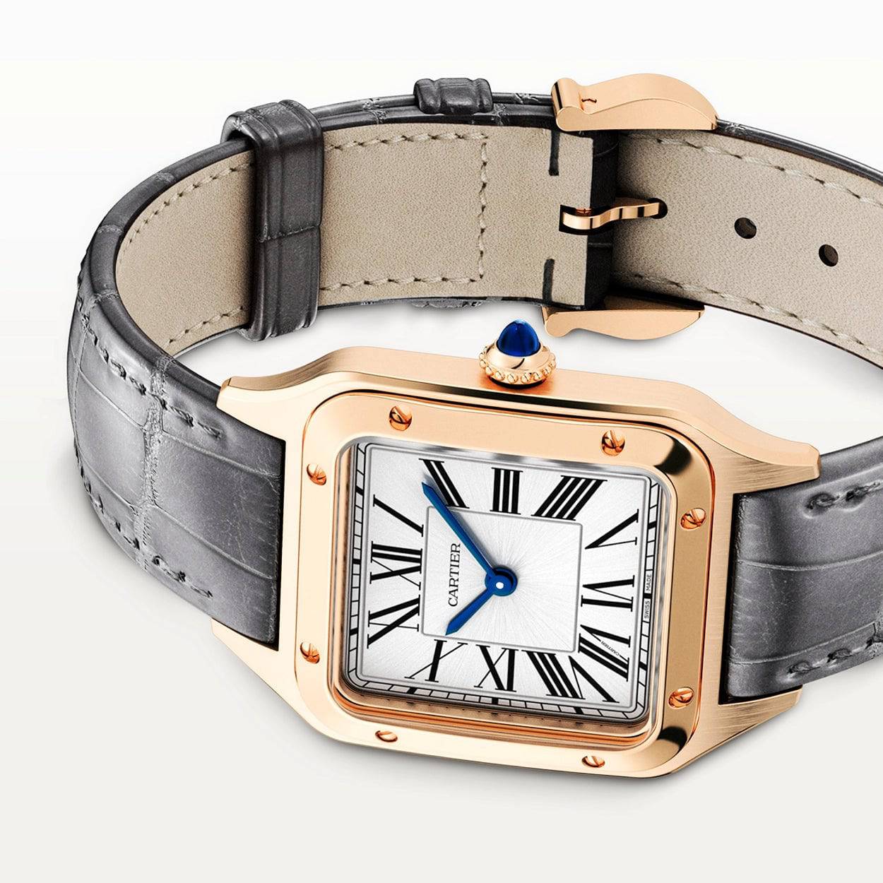 Cartier Santos-Dumont Small 18ct Rose Gold Strap Watch - Berry's Jewellers