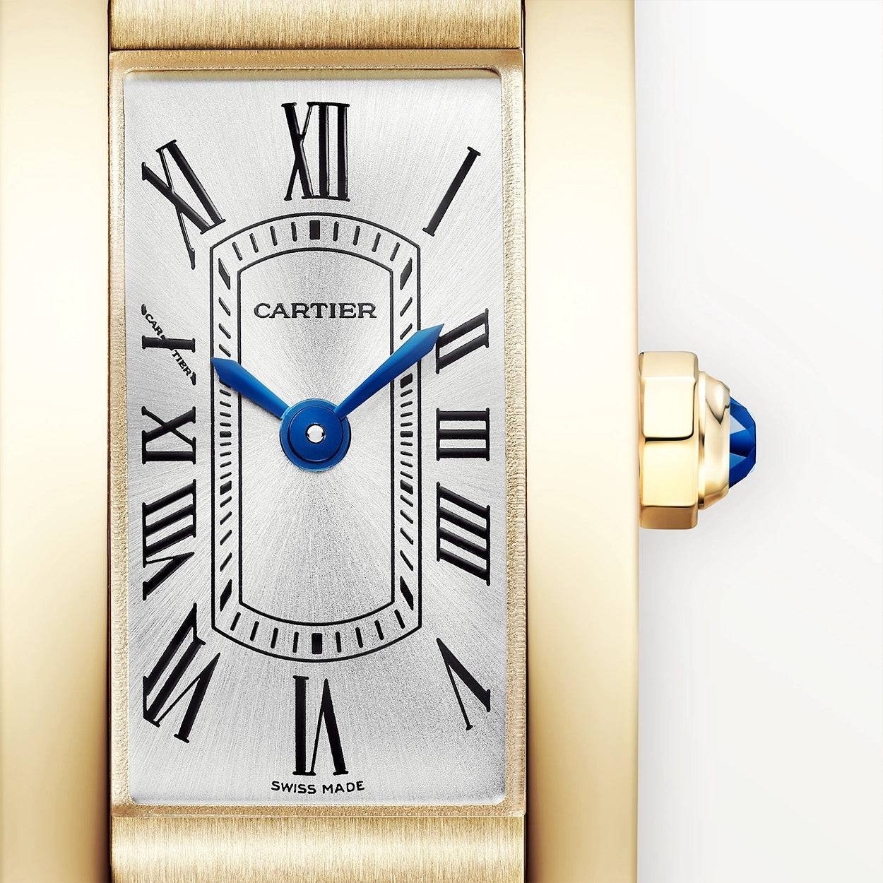 Cartier Tank Américaine Mini 18ct Yellow Gold Ladies Strap Watch - Berry's Jewellers