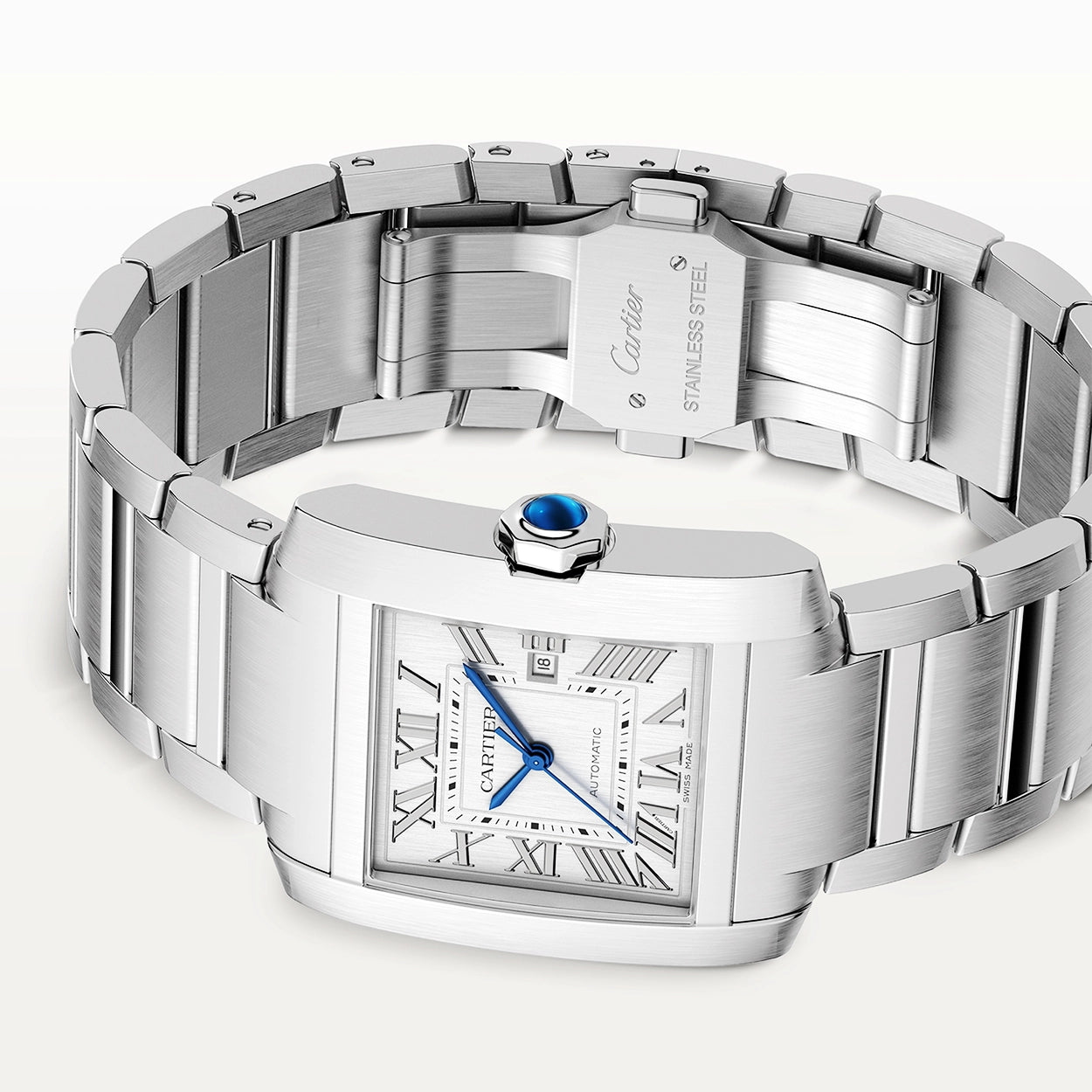 Cartier Tank Française Large Automatic Steel Bracelet Watch - Berry's Jewellers