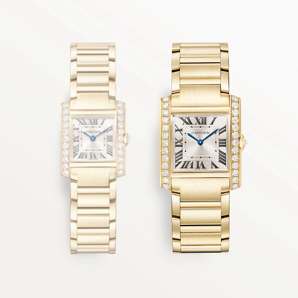 Cartier Tank Française Medium 18ct Yellow Gold Diamond Set Watch - Berry's Jewellers