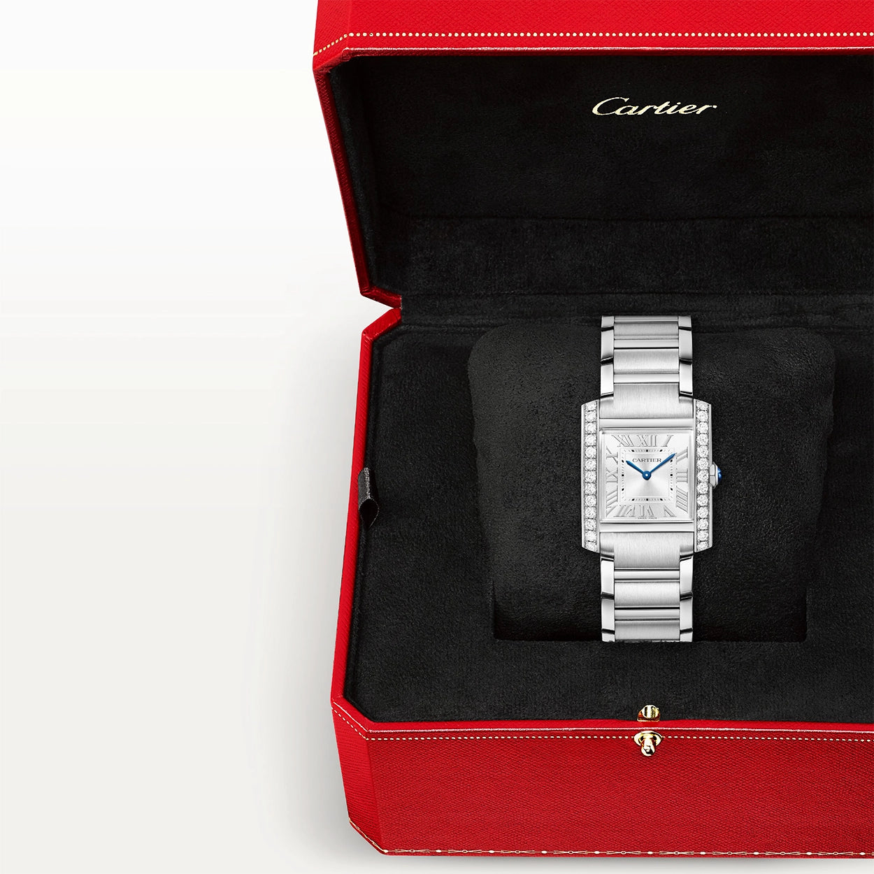 Cartier Tank Française Medium Diamond Set Steel Bracelet Watch - Berry's Jewellers