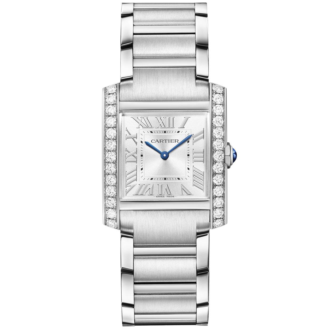 Cartier Tank Française Medium Diamond Set Steel Bracelet Watch - Berry's Jewellers