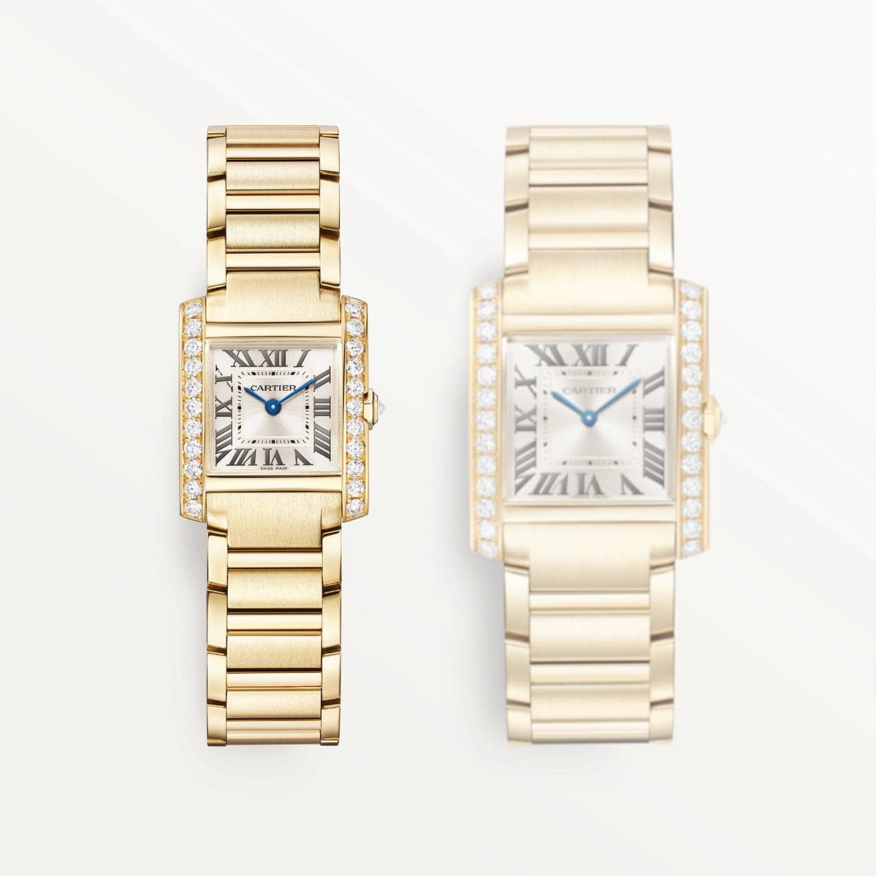 Cartier Tank Française Small 18ct Yellow Gold Diamond Set Watch - Berry's Jewellers