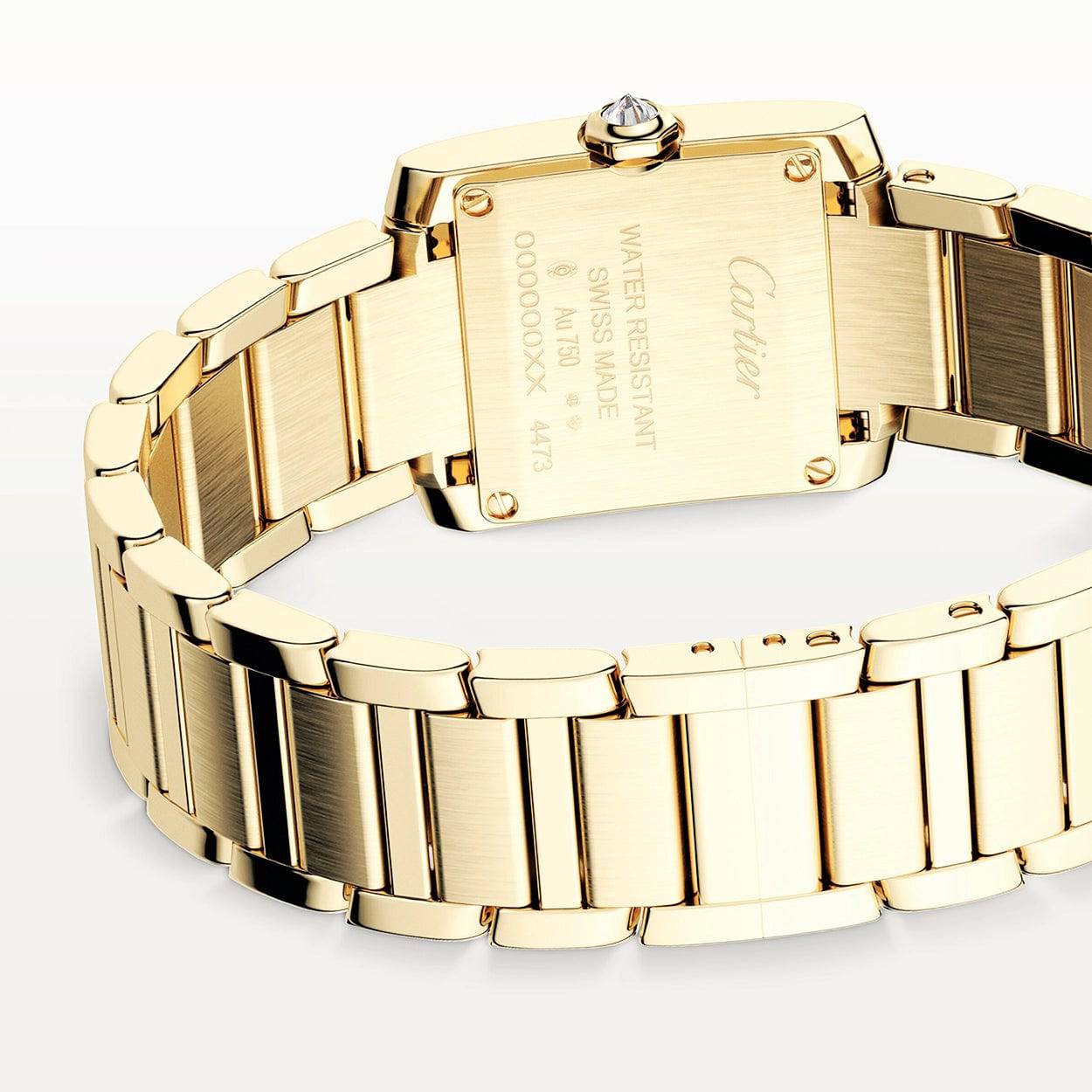 Cartier Tank Française Small 18ct Yellow Gold Diamond Set Watch - Berry's Jewellers