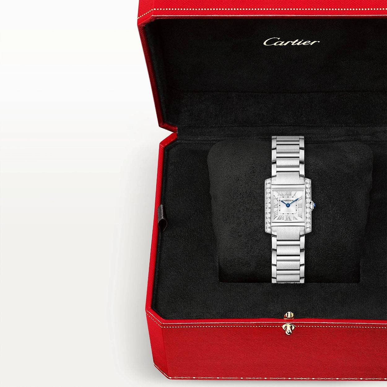 Cartier Tank Française Small Diamond Set Steel Bracelet Watch - Berry's Jewellers