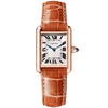 Cartier Tank Louis Cartier 18ct Pink Gold Small Model Leather Strap Watch - Berry's Jewellers