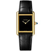 Cartier Tank Louis Cartier Large 18ct Yellow Gold Black Dial Watch - Berry's Jewellers