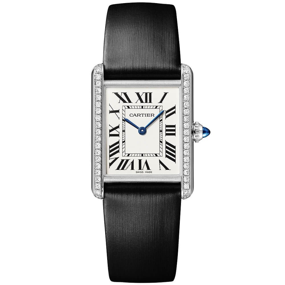 Cartier Tank Must Large Diamond Set Leather Strap Watch - Berry's Jewellers