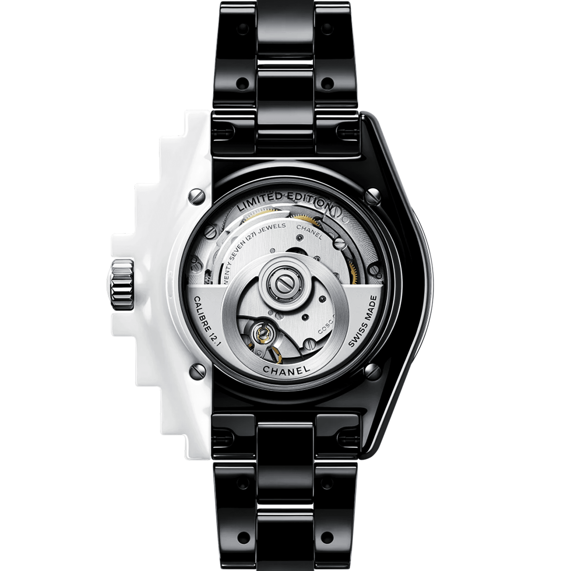 CHANEL J12 CYBERNETIC 38mm White & Black Ceramic Automatic Bracelet Watch - Berry's Jewellers