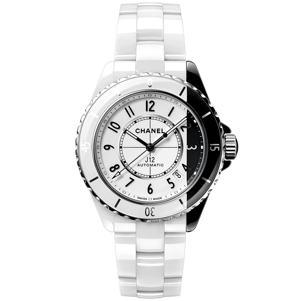 CHANEL J12 PARADOXE 38mm White & Black Ceramic Automatic Bracelet Watch - Berry's Jewellers