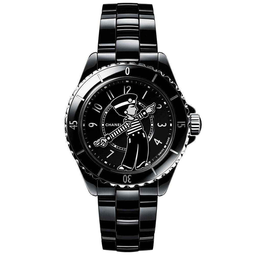 CHANEL Mademoiselle J12 La Pausa 38mm Black Ceramic Automatic Bracelet Watch - Berry's Jewellers