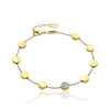 Chimento Armillas Glow 18ct Yellow Gold Flat Circle Diamond Pave Set Bracelet - Berry's Jewellers