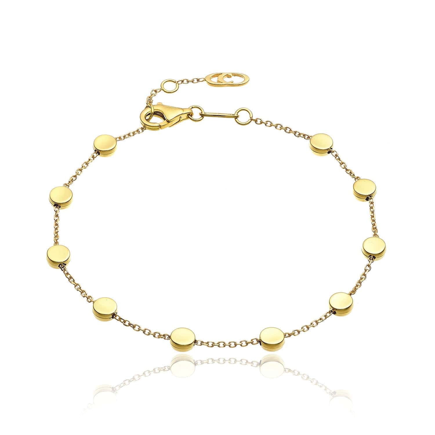 Chimento Armillas Glow 18ct Yellow Gold Flat Small Circle Bracelet - Berry's Jewellers