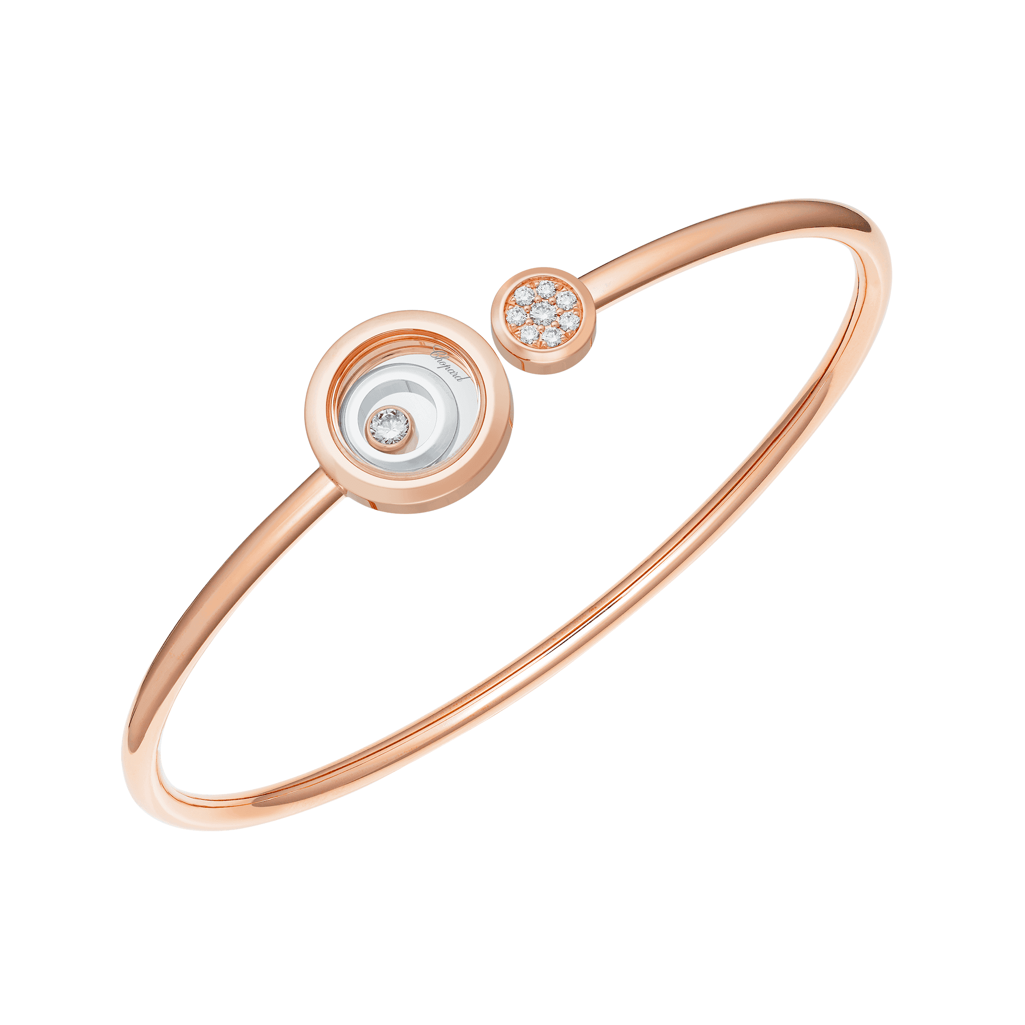 18ct Rose and White Gold Happy Spirit Bangle