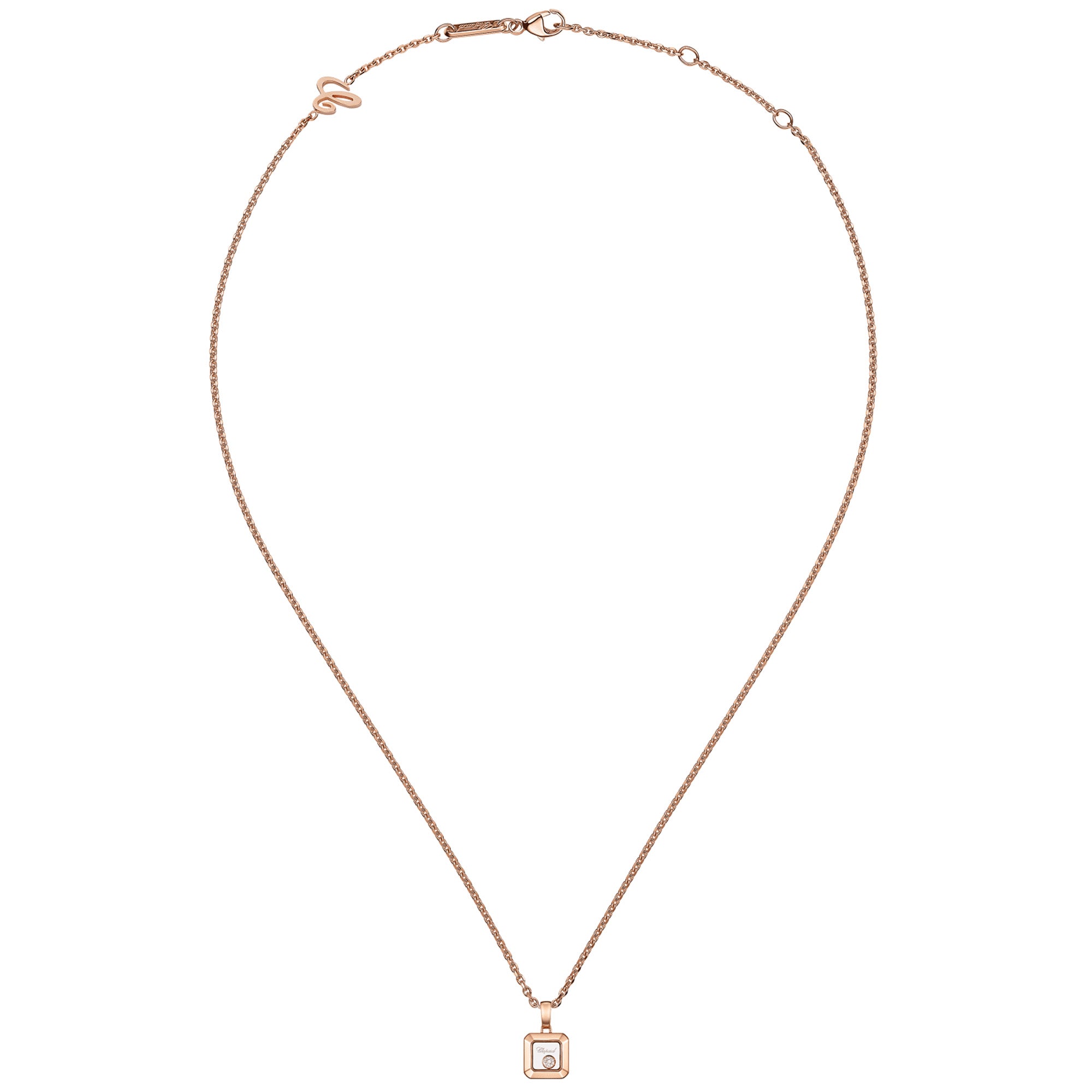 Chopard 18ct Rose Gold Happy Diamonds Icons Pendant - Berry's Jewellers