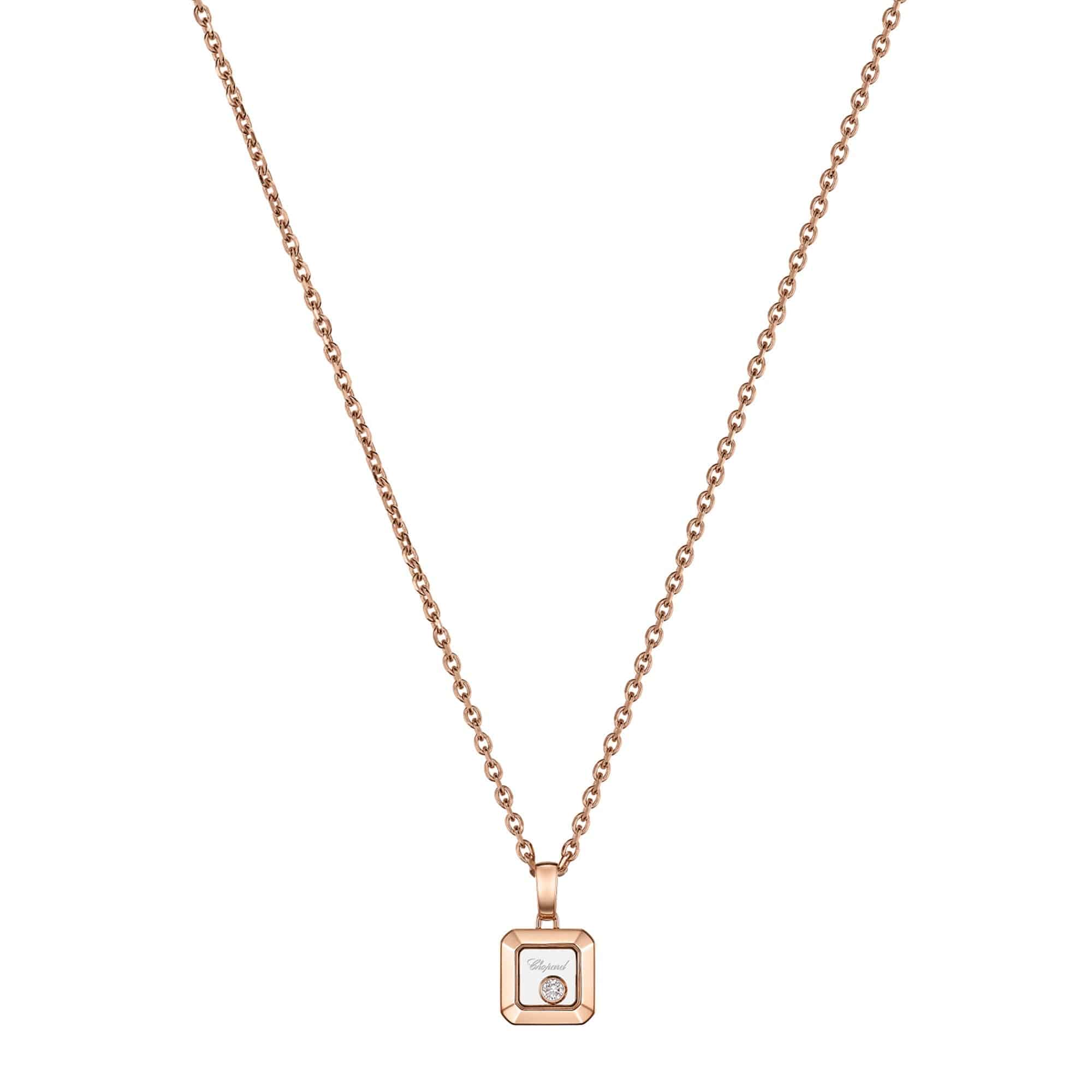 Chopard 18ct Rose Gold Happy Diamonds Icons Pendant - Berry's Jewellers