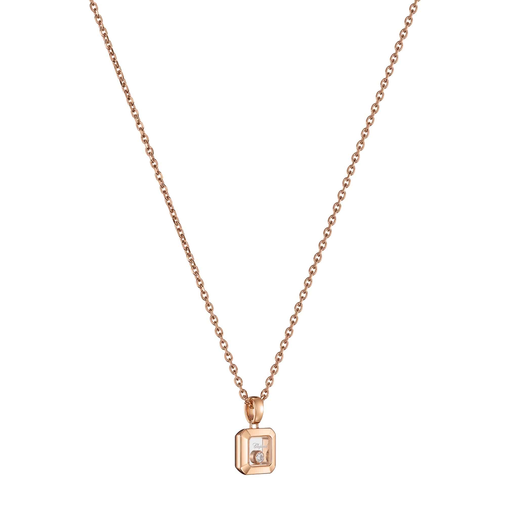 Chopard 18ct Rose Gold Happy Diamonds Icons Pendant - Berry's Jewellers