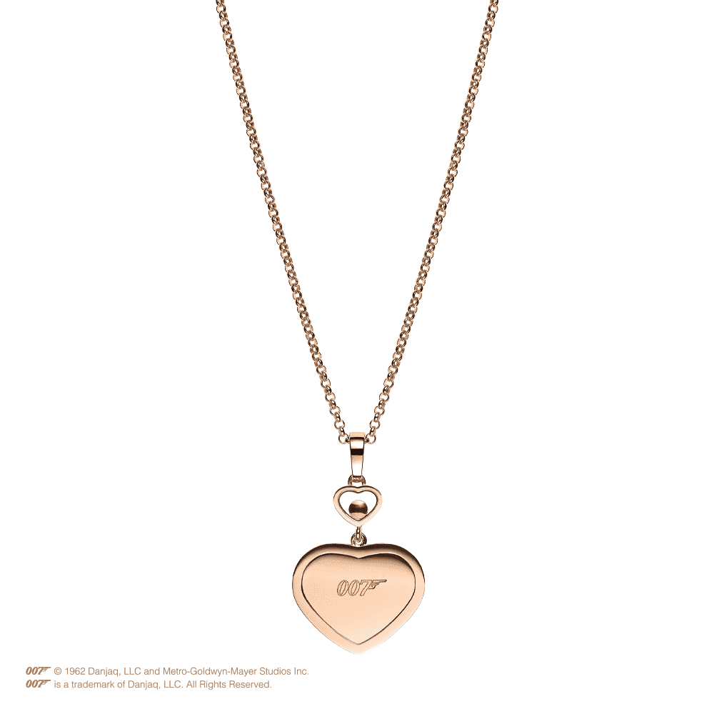 Chopard 18ct Rose Gold Happy Hearts James Bond 007 Limited Edition Diamond Pendant - Berry's Jewellers