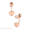 Chopard 18ct Rose Gold Happy Hearts James Bond 007 Limited Edition Drop Earrings - Berry's Jewellers