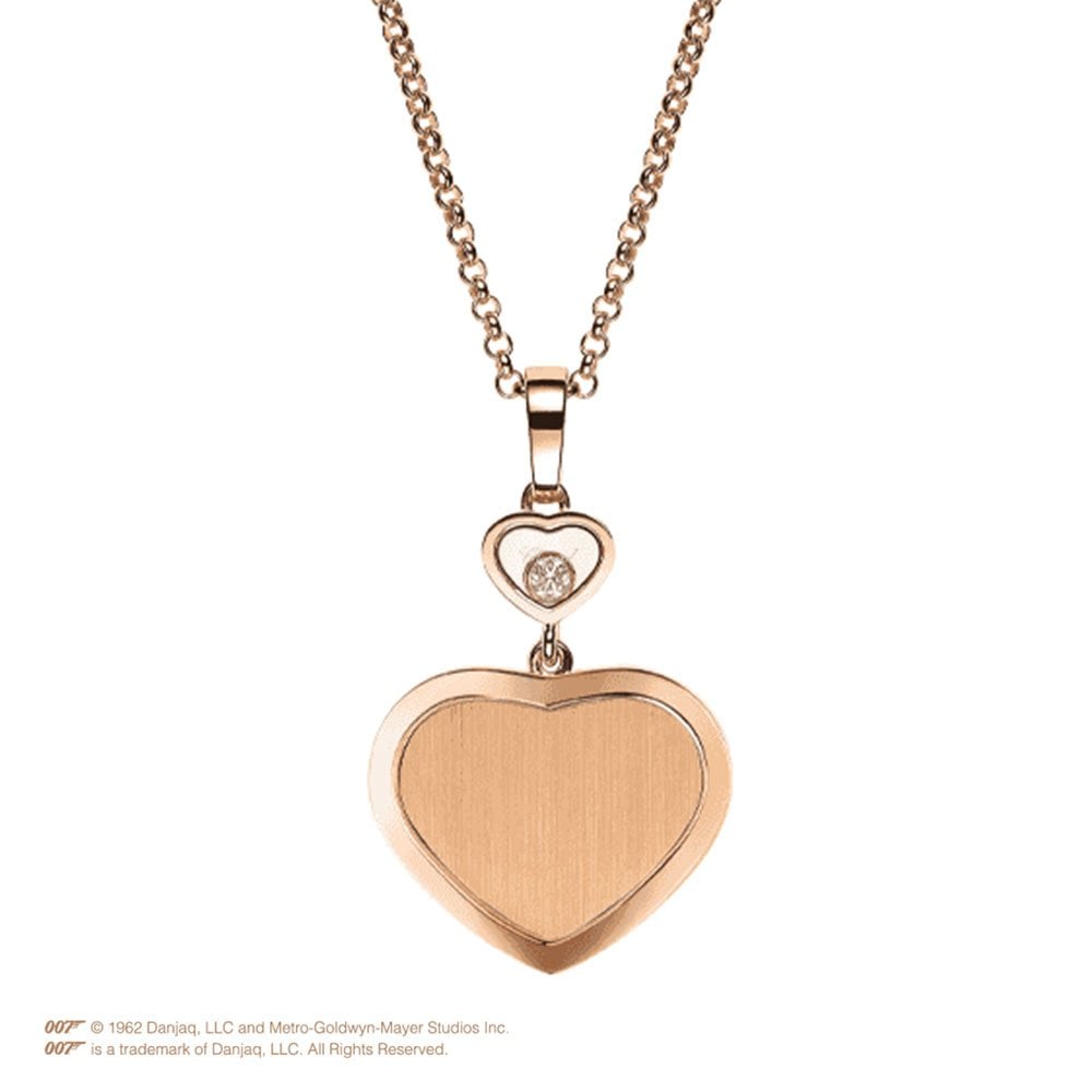 Chopard 18ct Rose Gold Happy Hearts James Bond 007 Limited Edition Pendant - Berry's Jewellers