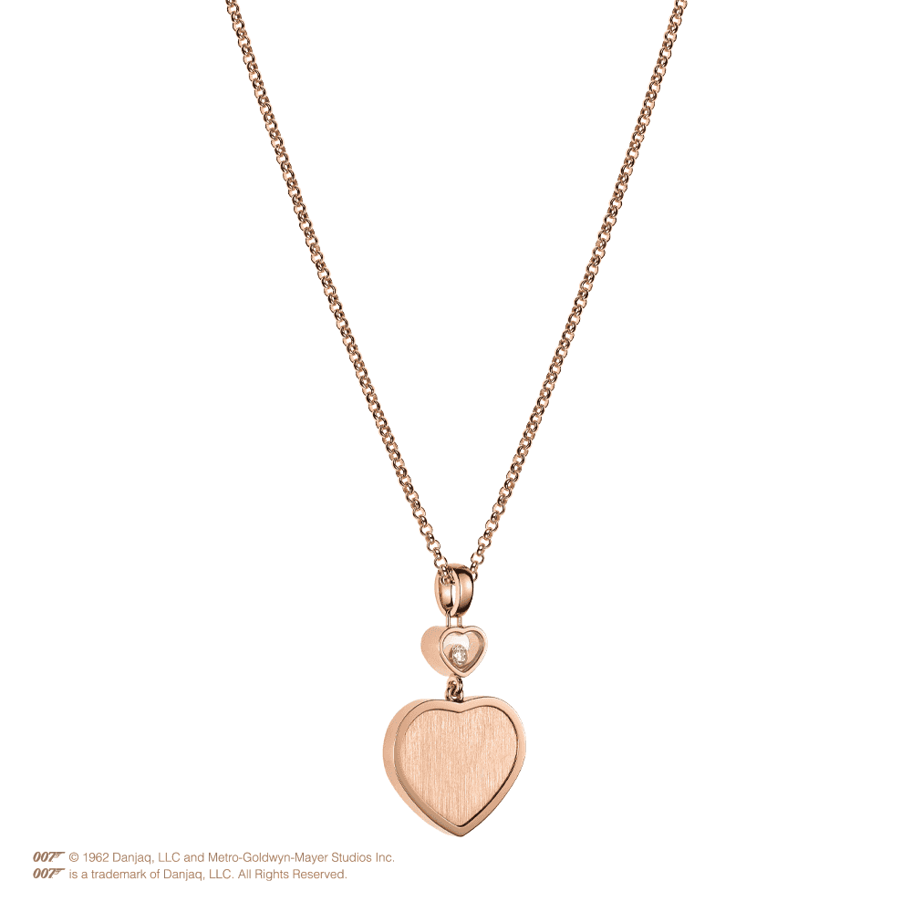 Chopard 18ct Rose Gold Happy Hearts James Bond 007 Limited Edition Pendant - Berry's Jewellers