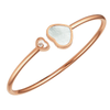 Chopard 18ct Rose Gold Happy Hearts Mother Of Pearl & Diamond Bangle - Berry's Jewellers