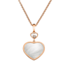 Chopard 18ct Rose Gold Happy Hearts Mother of Pearl & Diamond Pendant - Berry's Jewellers