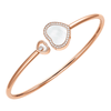 Chopard 18ct Rose Gold Happy Hearts Mother Of Pearl & Diamond Set Bangle - Berry's Jewellers