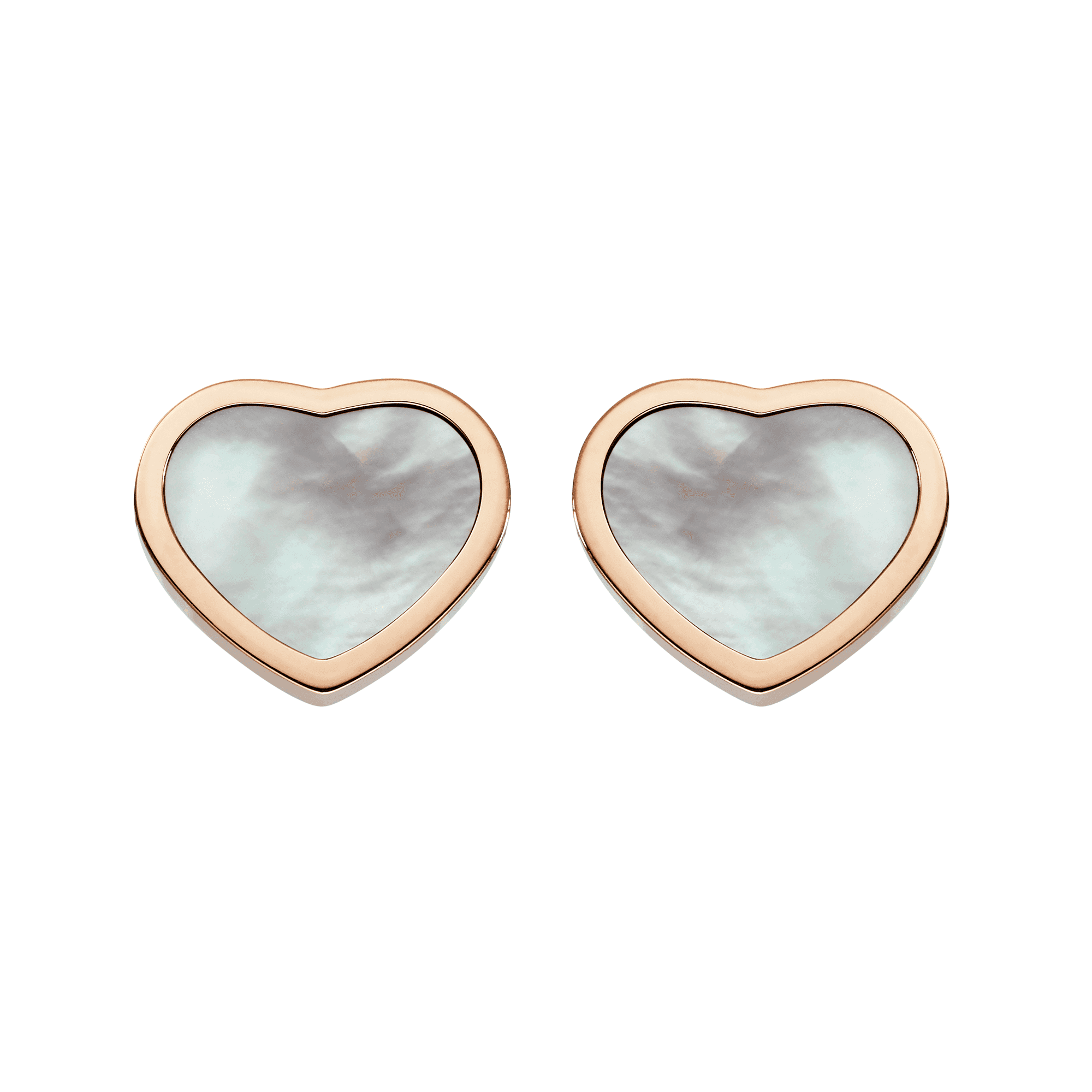 Chopard 18ct Rose Gold Happy Hearts Mother of Pearl Earrings - Berry's Jewellers