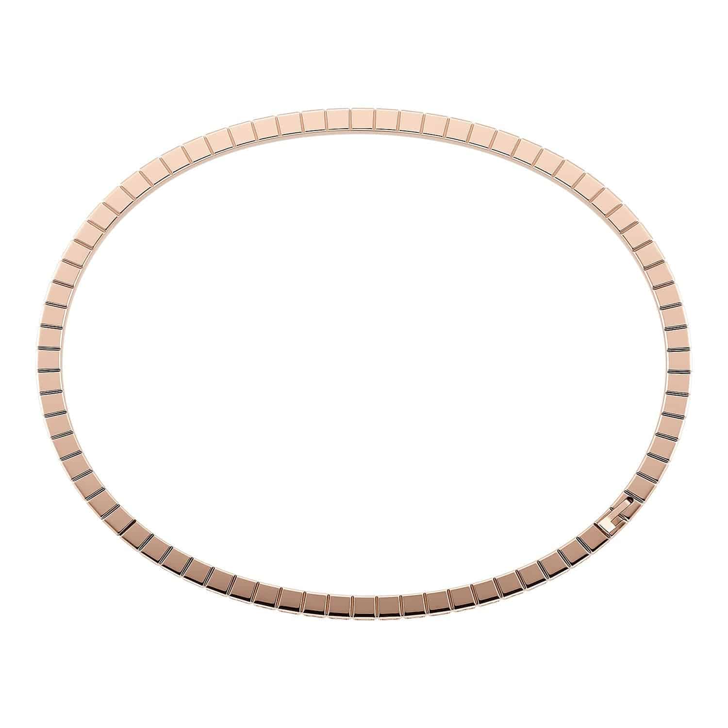 18ct Rose Gold Ice Cube Bangle