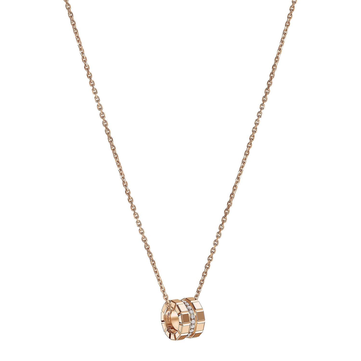 Chopard 18ct Rose Gold Ice Cube Mini Diamond Set Pendant - Berry's Jewellers