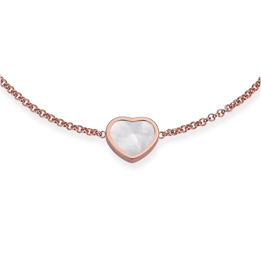 18ct Rose Gold My Happy Hearts Mother Of Pearl Bracelet