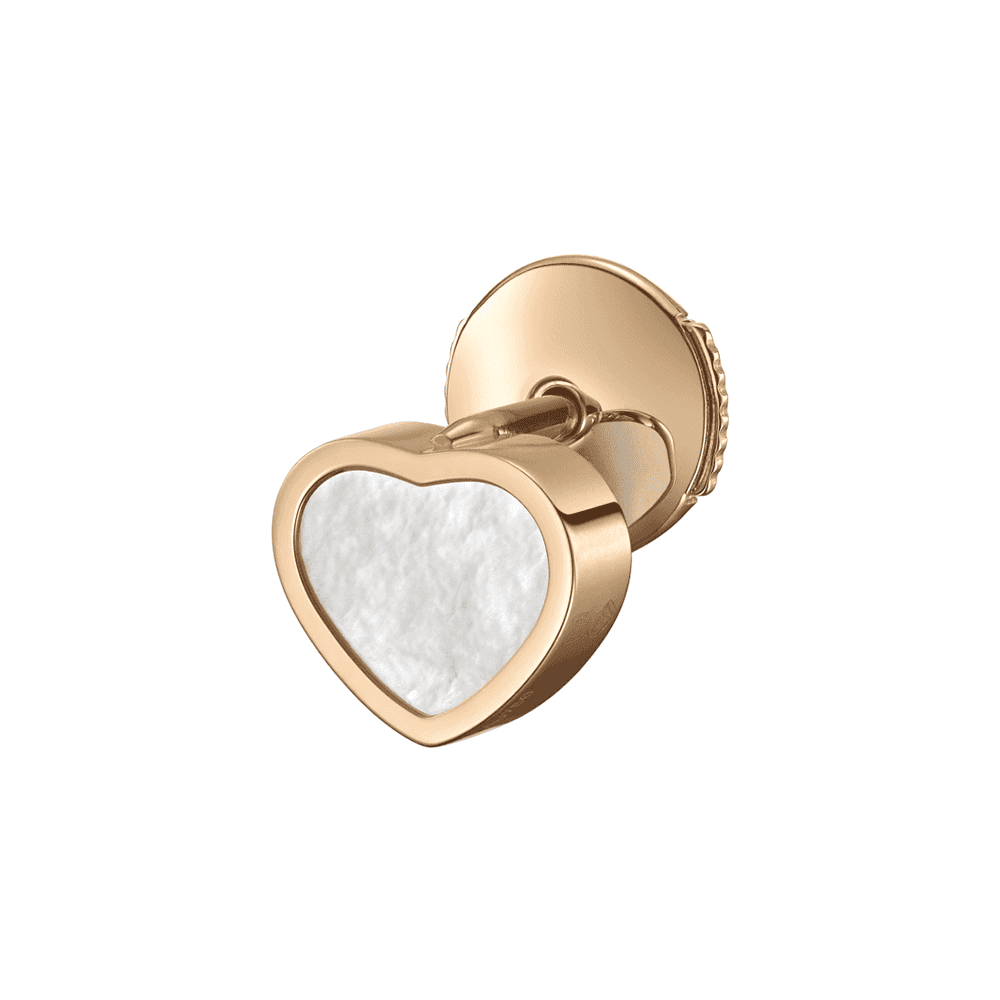 Chopard 18ct Rose Gold My Happy Hearts Mother Of Pearl Single Stud Earring - Berry's Jewellers