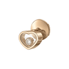 Chopard 18ct Rose Gold My Happy Hearts Single Stud Earring With Single Floating Diamond - Berry's Jewellers