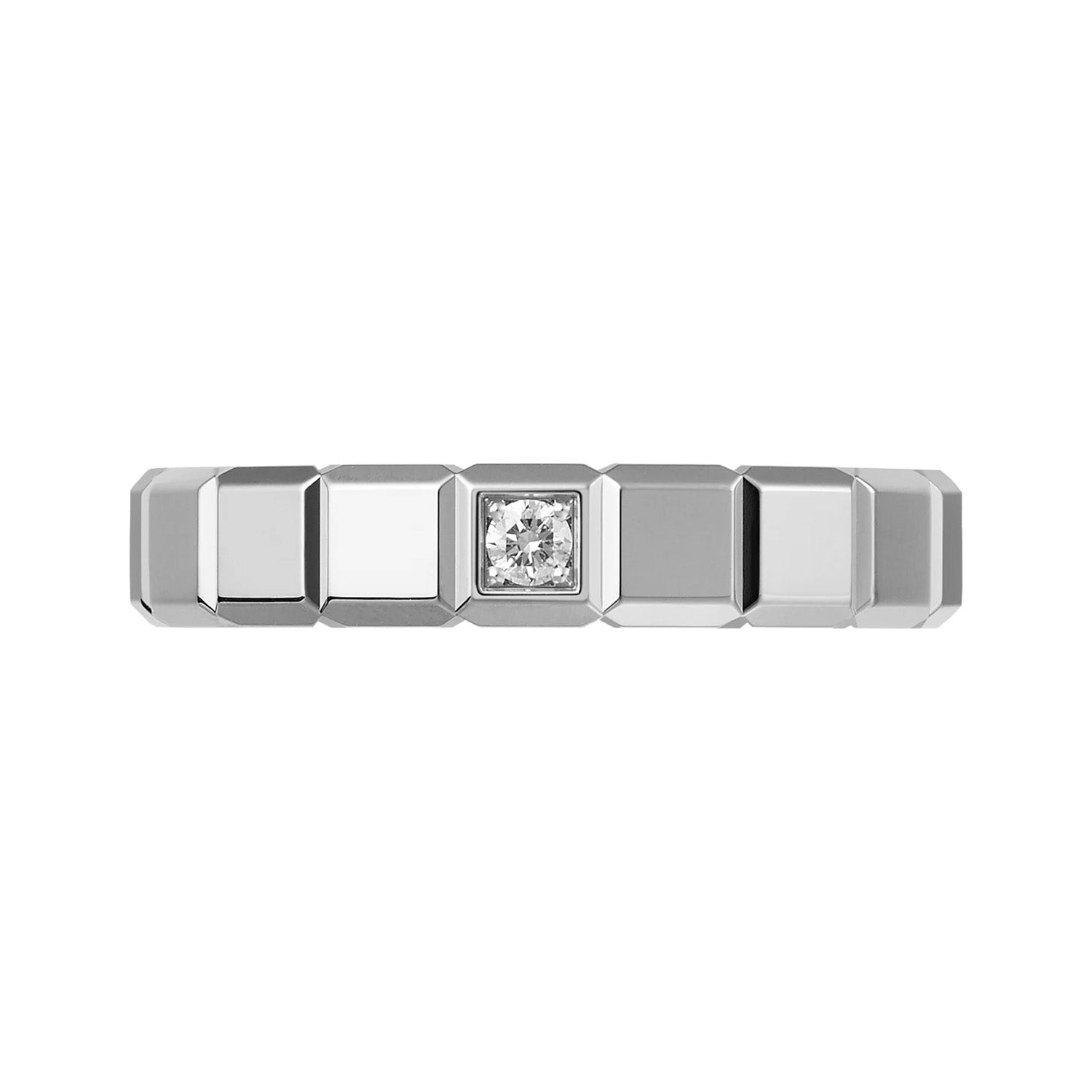 18ct White Gold Diamond Set Ice Cube Ring