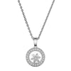 Chopard 18ct White Gold Happy Diamonds Floating Snowflake Pendant With Diamond Set Bezel - Berry's Jewellers