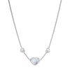 Chopard 18ct White Gold Happy Hearts Pendant With Mother of Pearl And Two Floating Diamonds - Berry's Jewellers