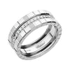 Chopard 18ct White Gold Ice Cube 3 Row Diamond Set Ring - Berry's Jewellers