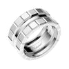 Chopard 18ct White Gold Ice Cube 3 Row Ring - Berry's Jewellers