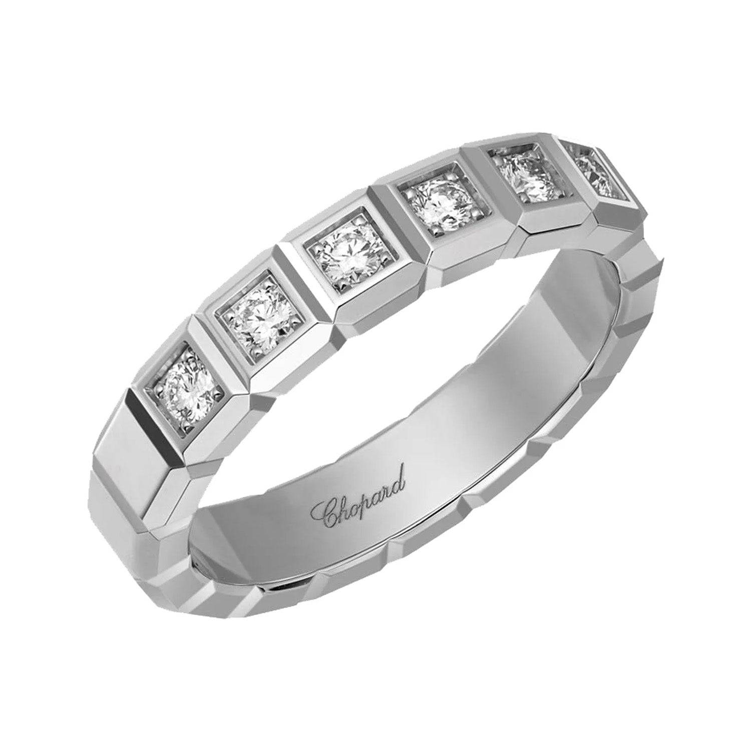 Chopard 18ct White Gold Ice Cube Diamond Set Ring - Berry's Jewellers