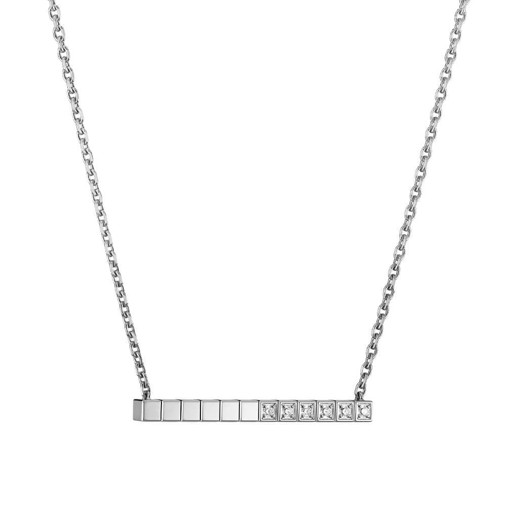 Chopard 18ct White Gold Ice Cube Part Diamond Set Necklace - Berry's Jewellers